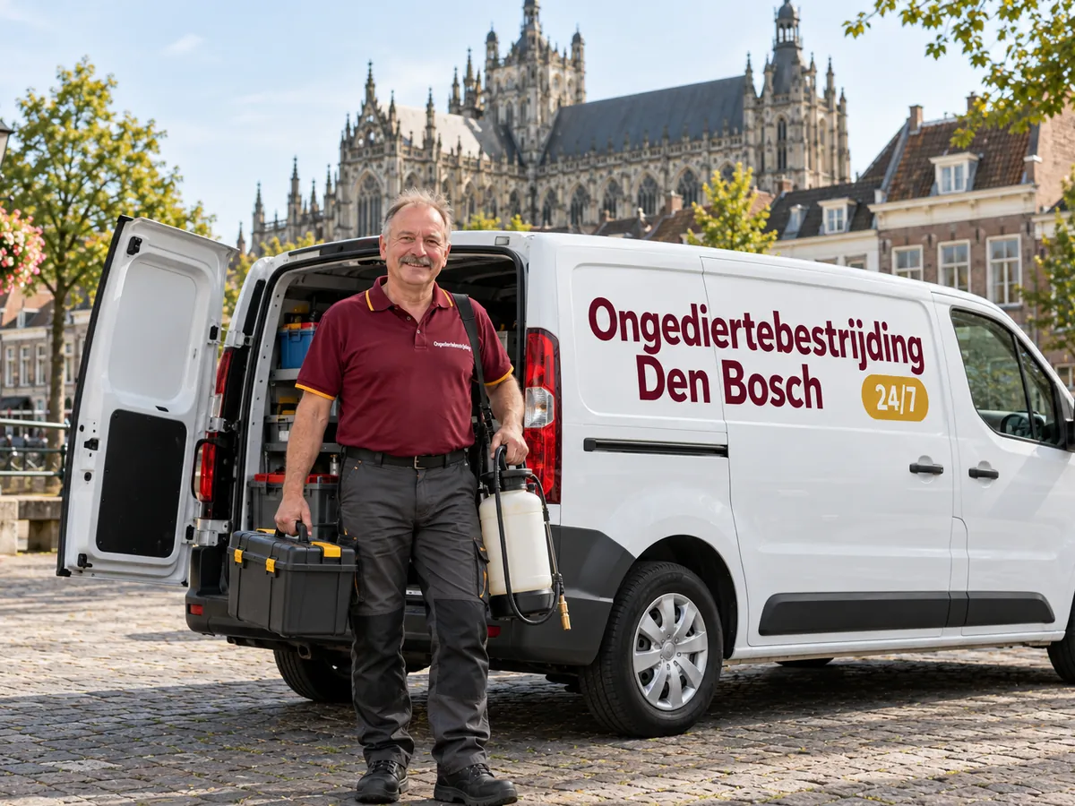 Ongediertebestrijding Den Bosch: bestrijder van Ongediertebestrijding Den Bosch bij de bedrijfsbus
